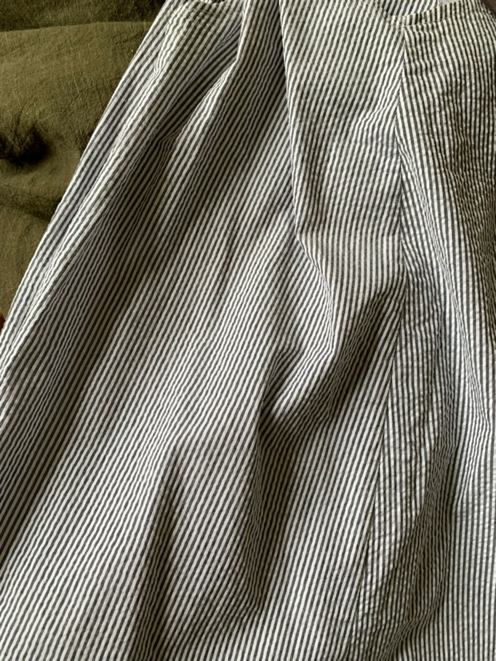 Striped Elastic Shoulder Wide-Leg Jumpsuit - Picture 4 of 7